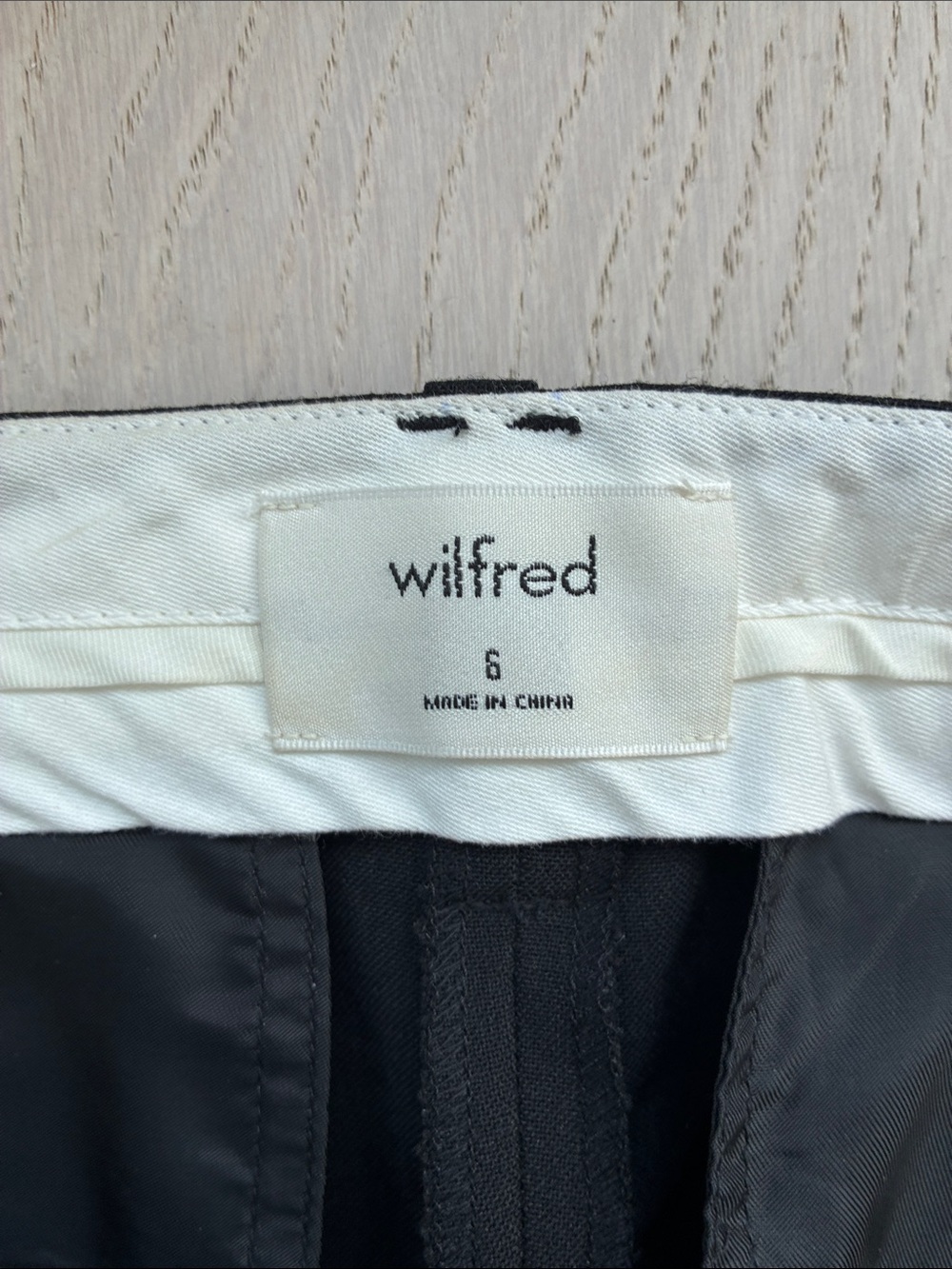 Wilfred Black Wide-Leg High-Rise Trousers - Picture 2 of 4